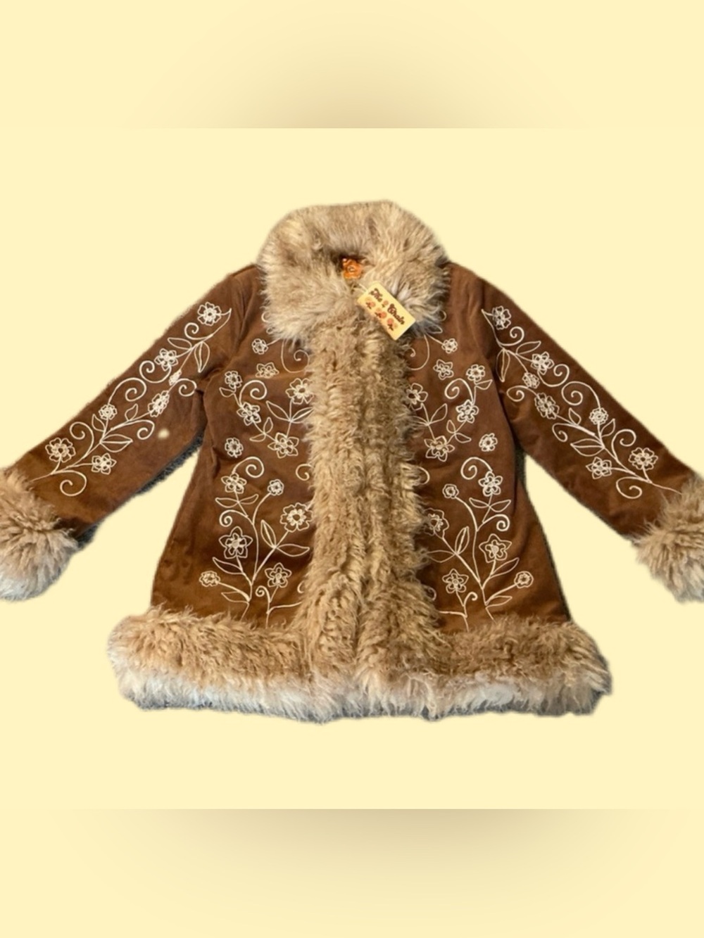 NWT~Brown Afghan Style Penny Lane Coat, Boho, Hippie, Retro, 60’s 70’s Inspired
